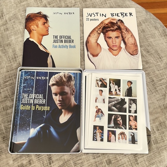 Justin Bieber Official Collectors Tin 3 Books & Posters & Stickers, Centum Fan - Picture 3 of 5
